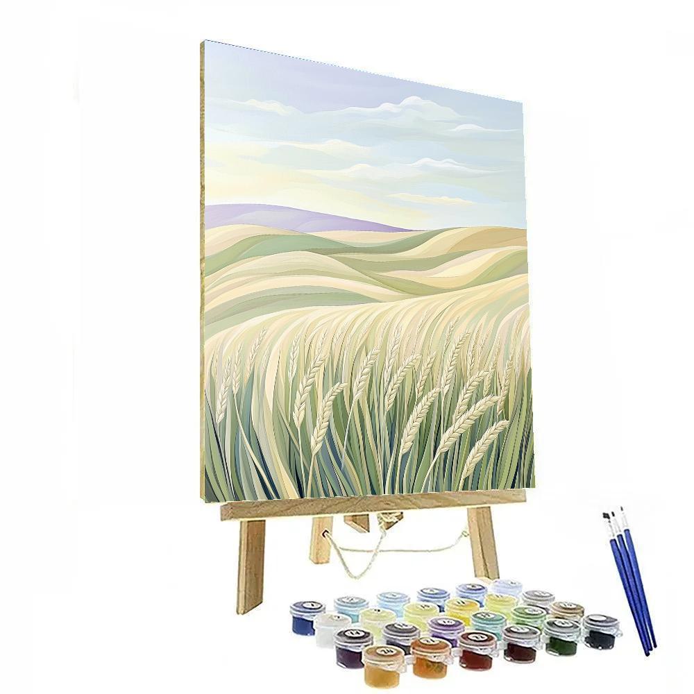Claude Monet Inspired Gentle Breeze Over Barley Field Painting by numbers kit