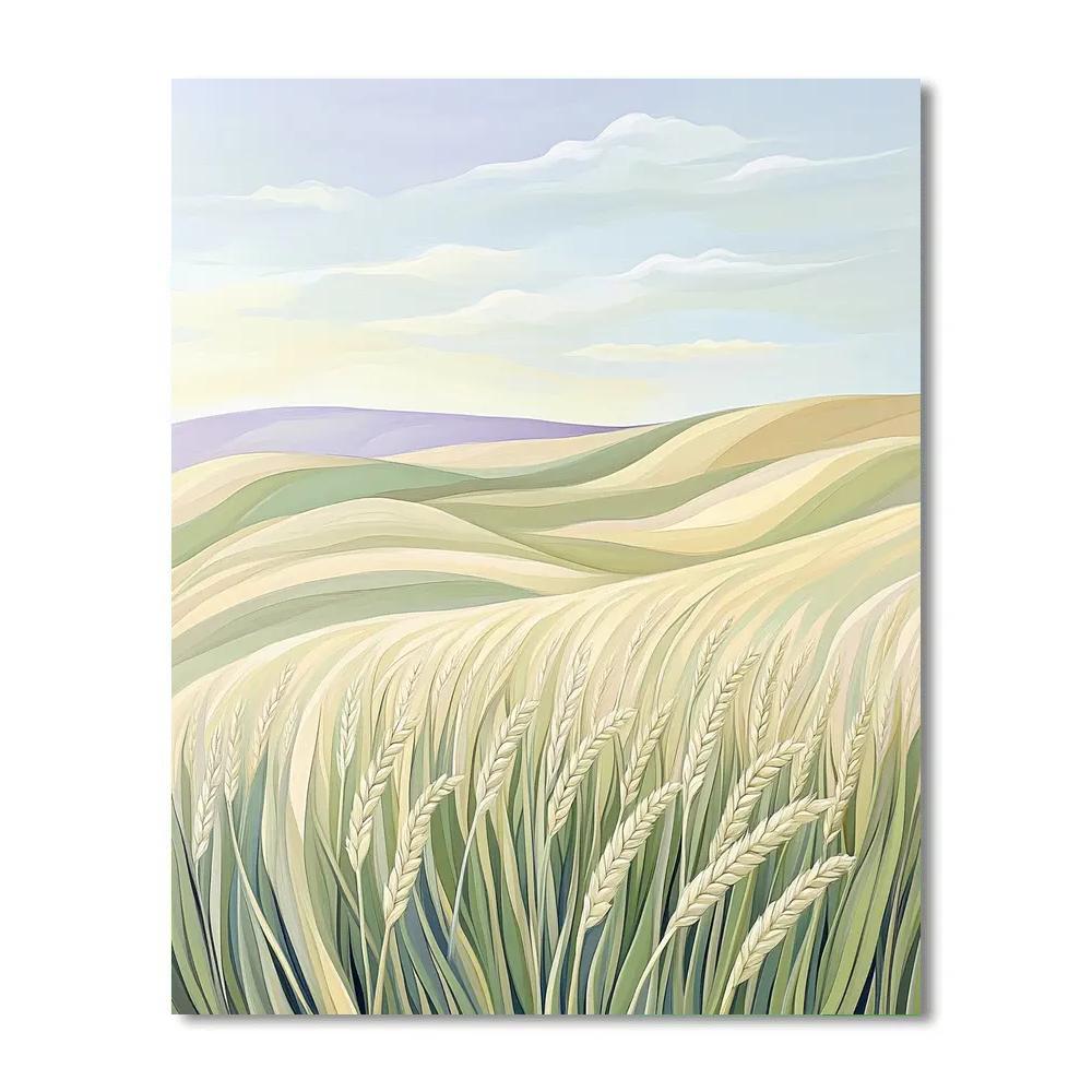 Claude Monet Inspired Gentle Breeze Over Barley Field Painting by numbers kit