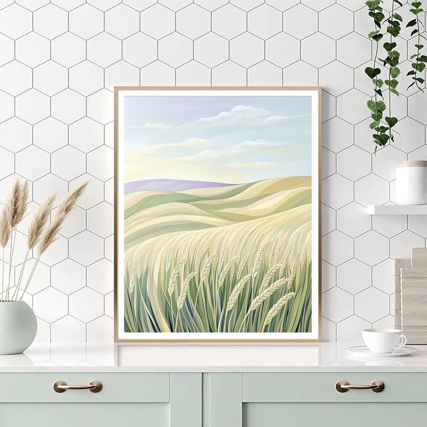 Claude Monet Inspired Gentle Breeze Over Barley Field Painting by numbers kit