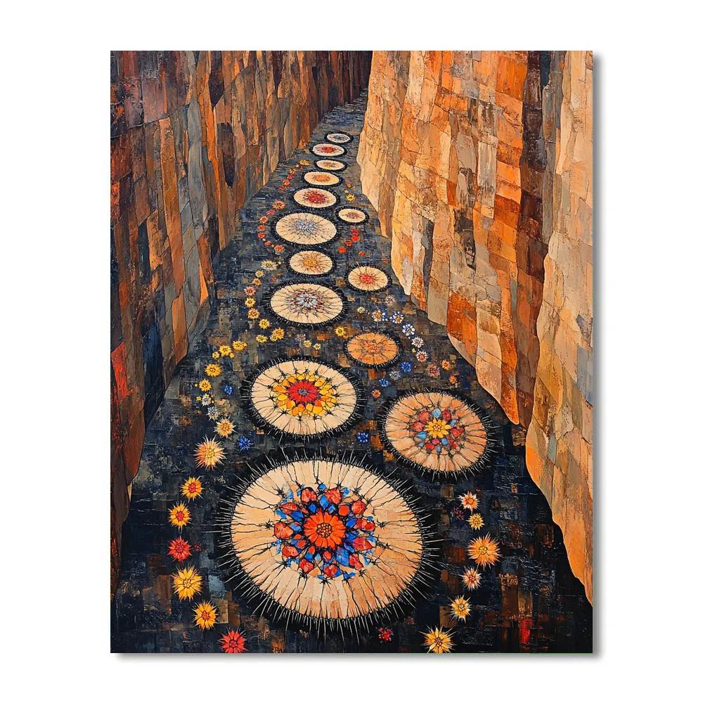 Frida Kahlo Inspired Thorned Mandala Canyon Paint by numbers kits