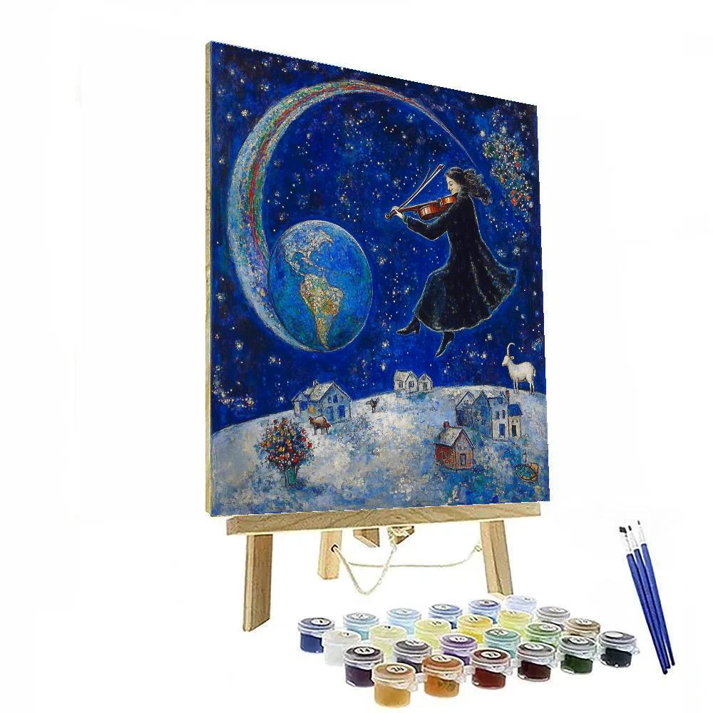 Marc Chagall Inspired Violinist On The Moon Paint by numbers kits