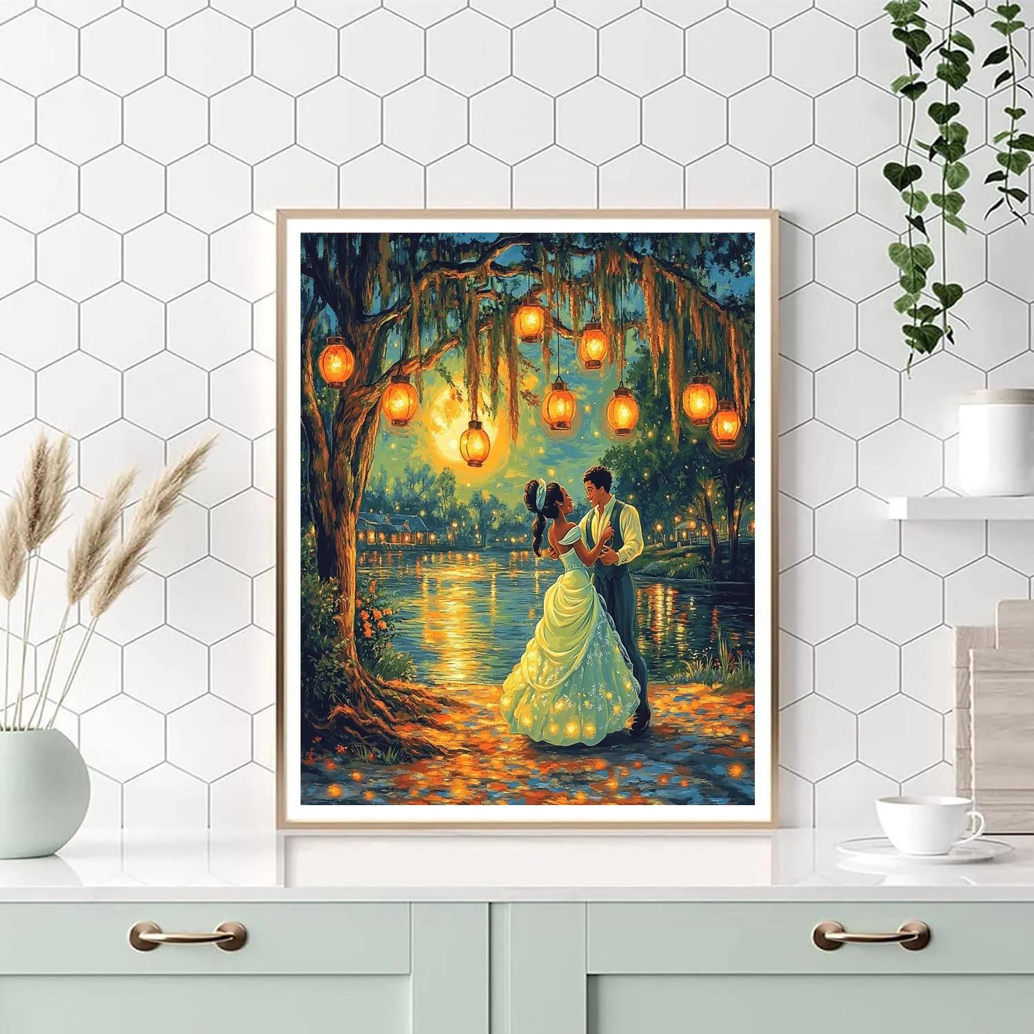 Tiana And Naveen’s Festive Bayou Celebration Disney Inspired Numbered painting kits