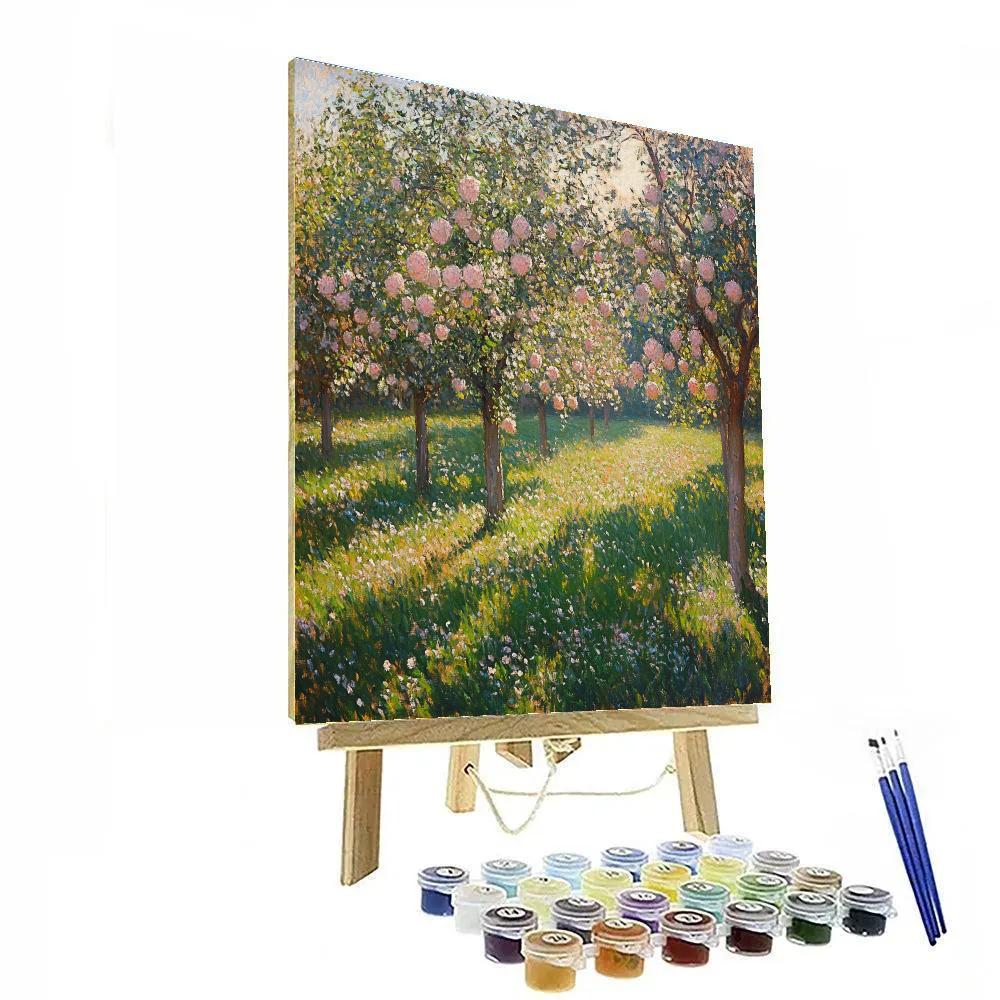 Monet Inspired Spring Orchard Blossoms Paint by numbers art