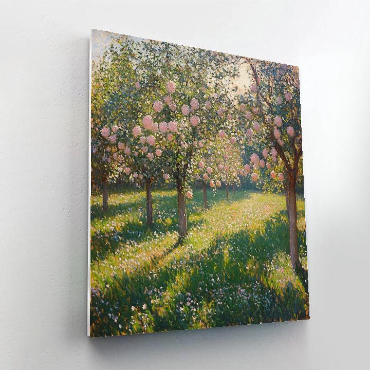 Monet Inspired Spring Orchard Blossoms Paint by numbers art