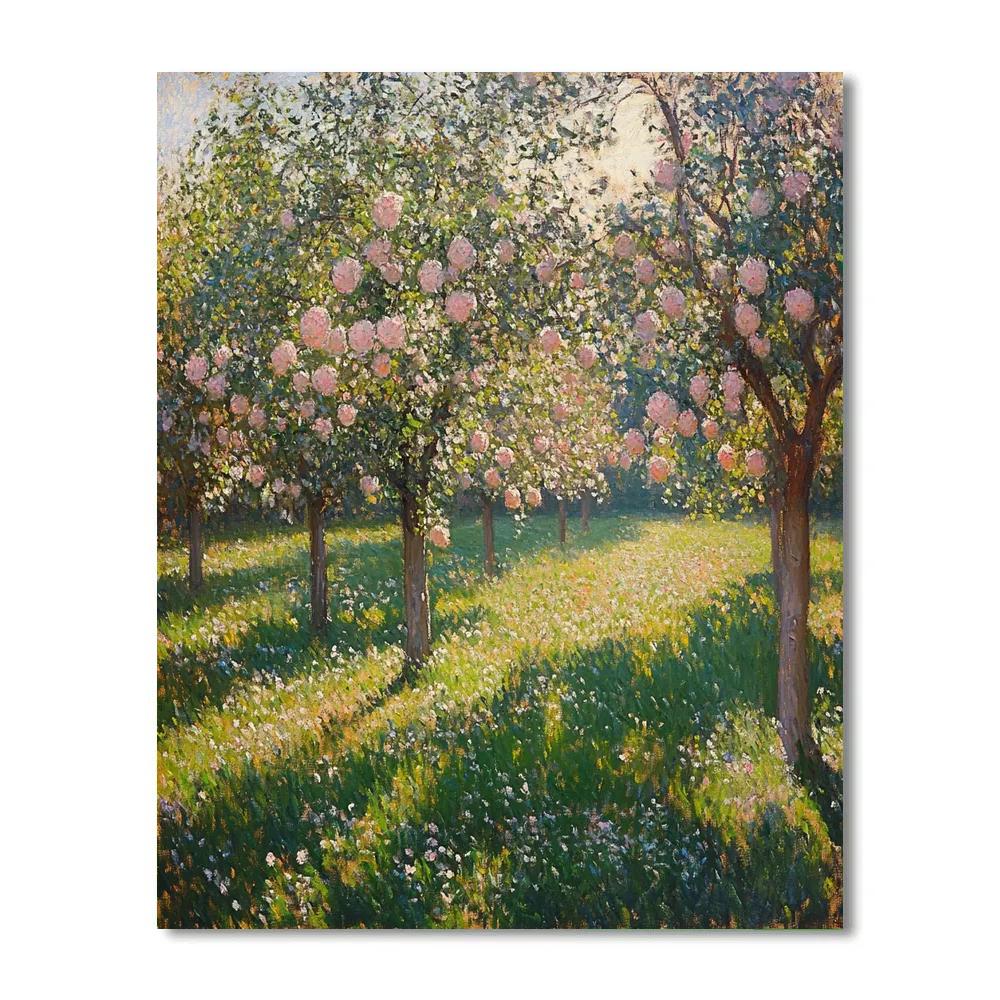 Monet Inspired Spring Orchard Blossoms Paint by numbers art