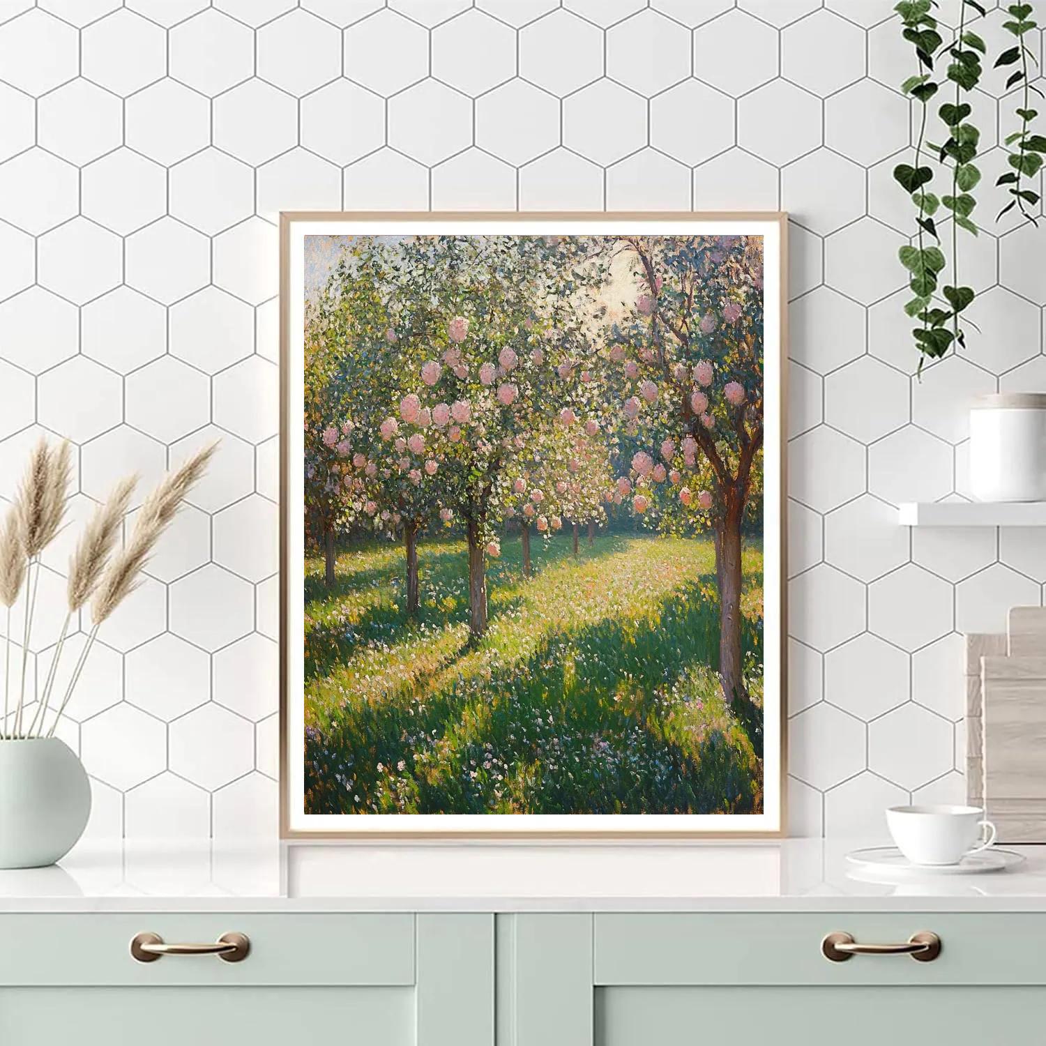 Monet Inspired Spring Orchard Blossoms Paint by numbers art