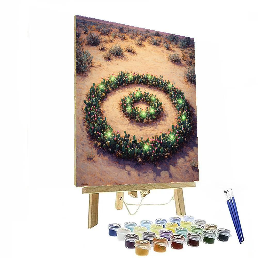 Frida Kahlo Inspired Desert Galaxy Of Nopales paint by color