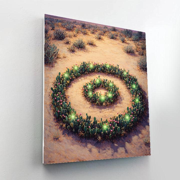 Frida Kahlo Inspired Desert Galaxy Of Nopales paint by color