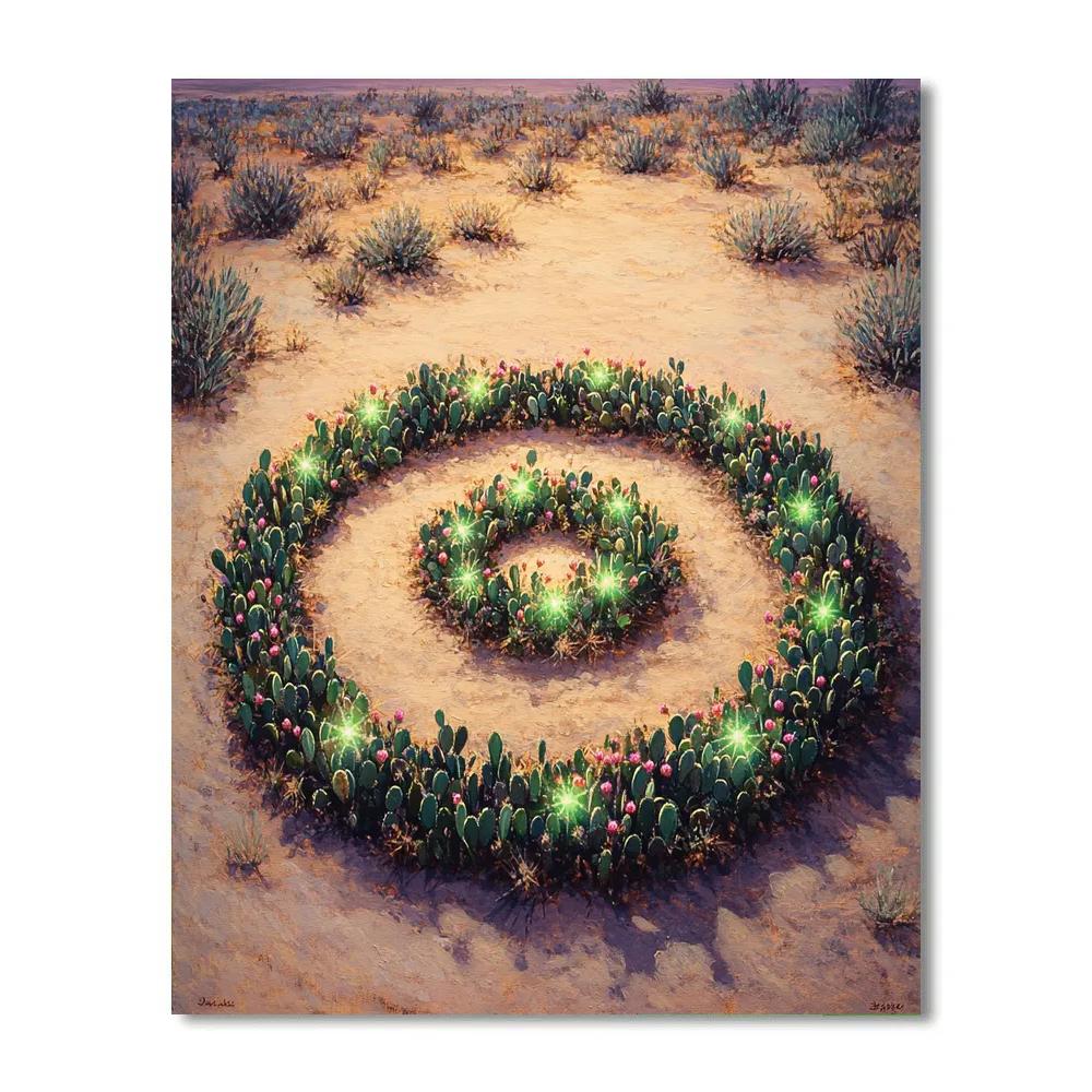 Frida Kahlo Inspired Desert Galaxy Of Nopales paint by color