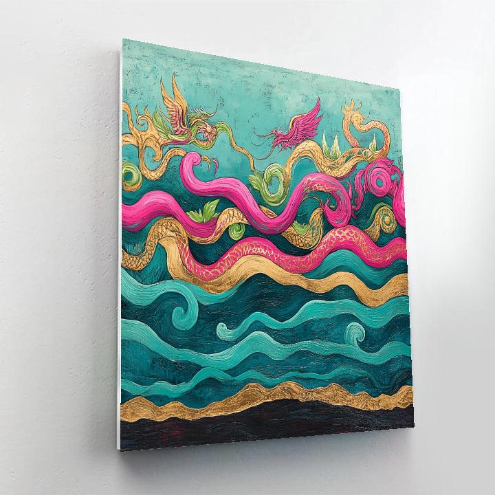 Frida Kahlo Inspired Ocean Of Braided Alebrije Tides Paint by numbers kits