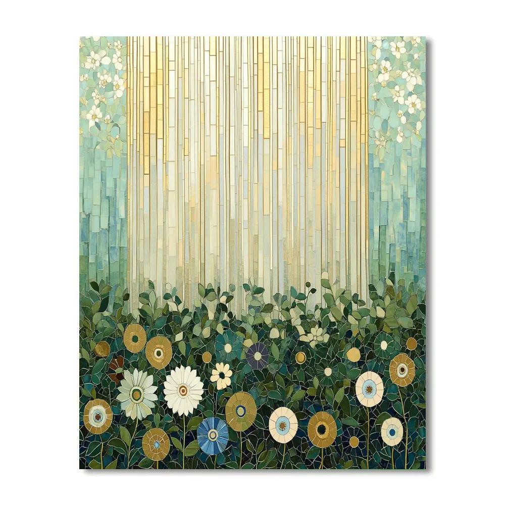 Gustav Klimt Inspired Ornamental Waterfall Veil Meadow Painting by numbers kit