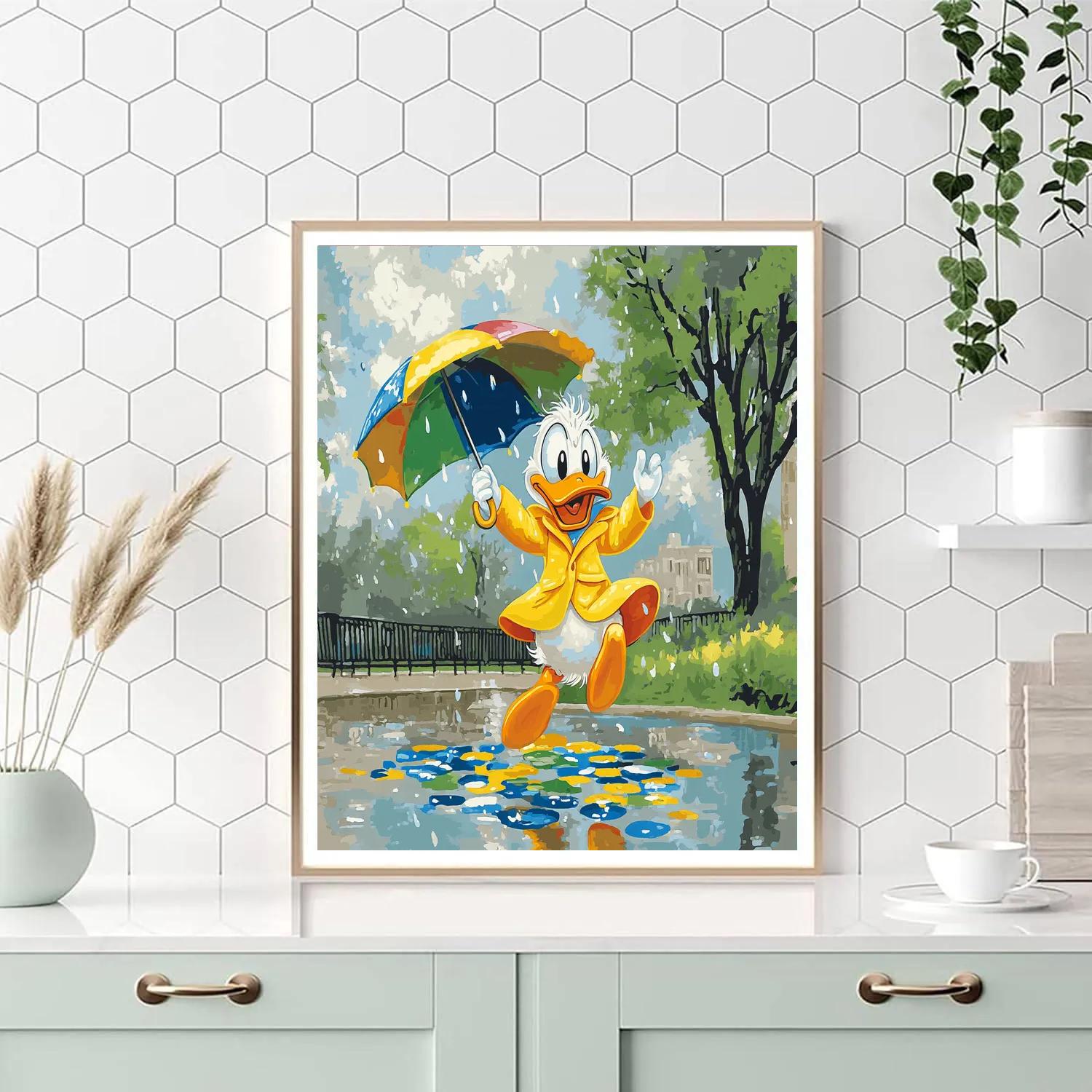 Donald Duck’s Raindrop Splash Disney Inspired Numbered painting kits