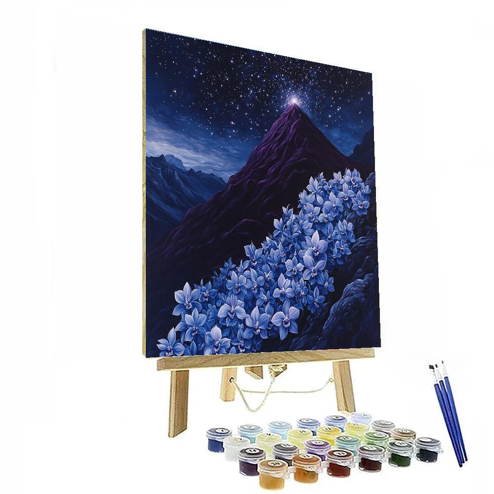 Frida Kahlo Inspired Maroon Volcano Of Midnight Orchids painting number kit