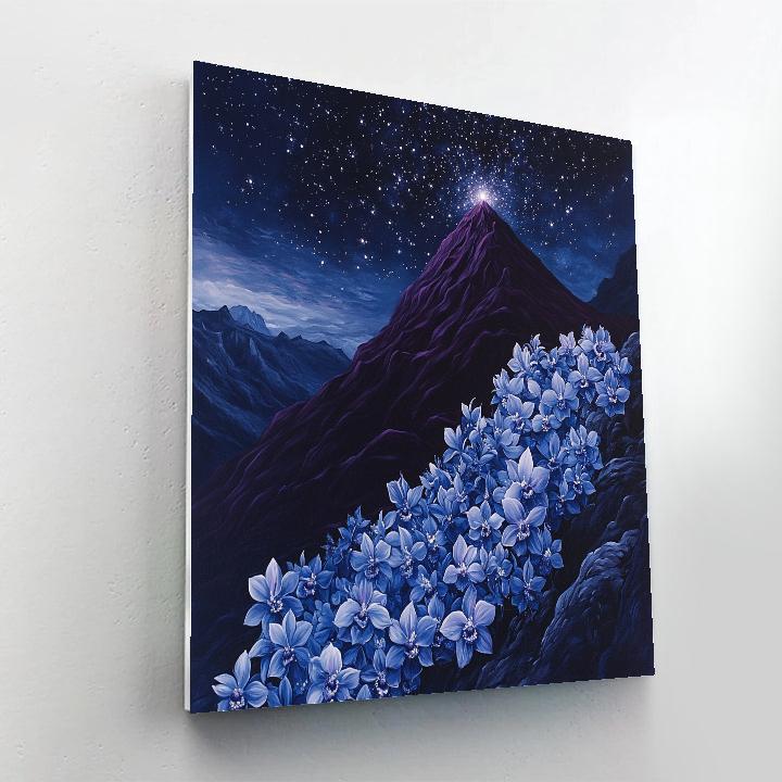 Frida Kahlo Inspired Maroon Volcano Of Midnight Orchids painting number kit