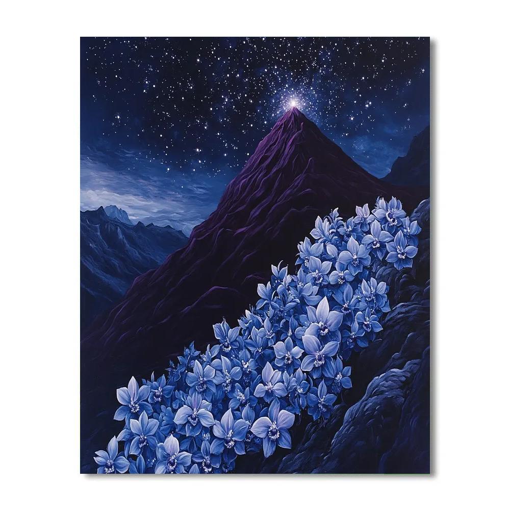 Frida Kahlo Inspired Maroon Volcano Of Midnight Orchids painting number kit