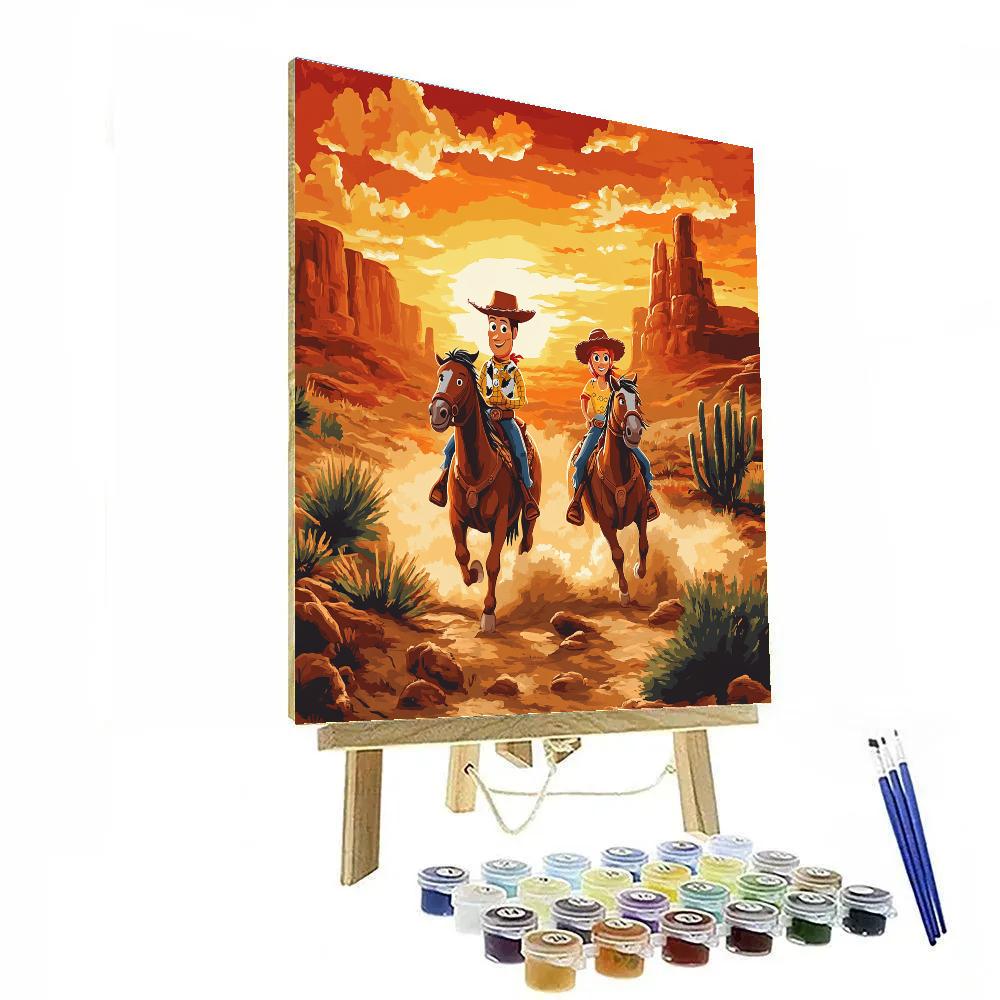 Woody And Jessie’s Wild West Adventure Disney Inspired Numbered painting kits