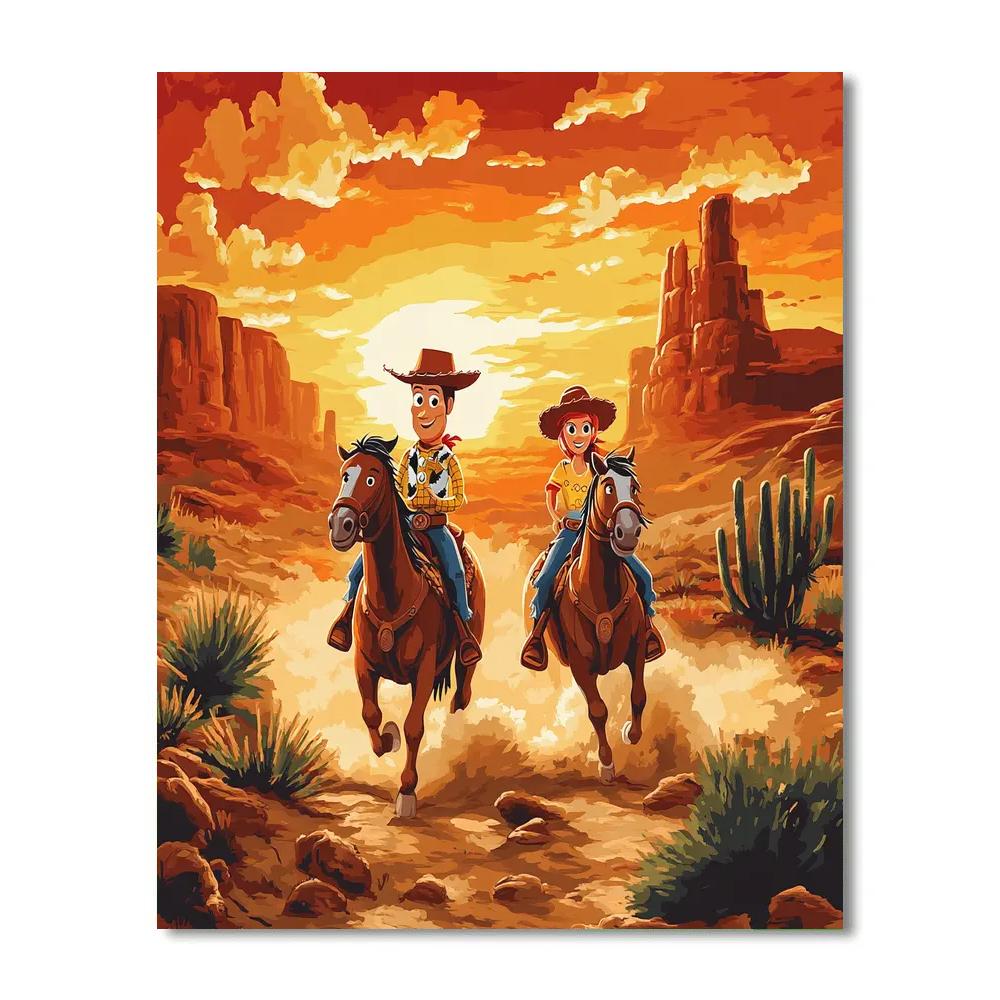 Woody And Jessie’s Wild West Adventure Disney Inspired Numbered painting kits
