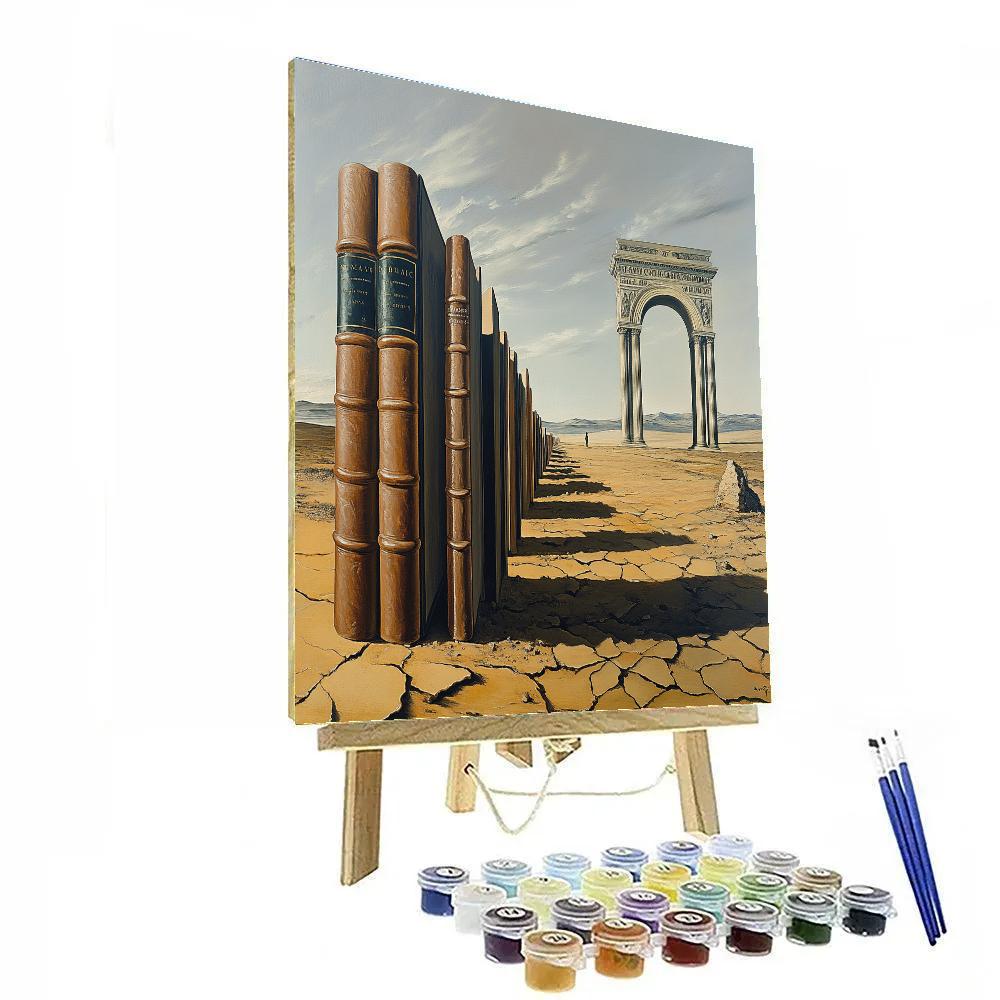 Salvador Dali Inspired Desert Library Dreams painting number kit
