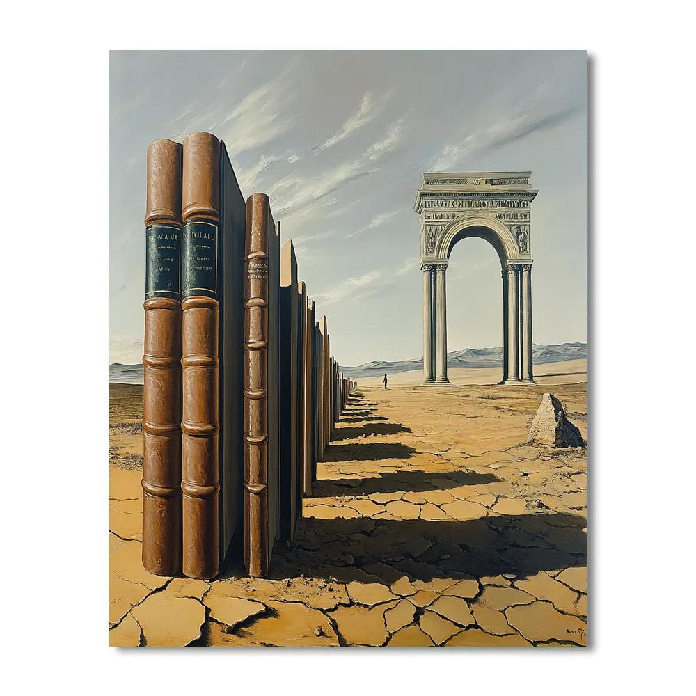 Salvador Dali Inspired Desert Library Dreams painting number kit