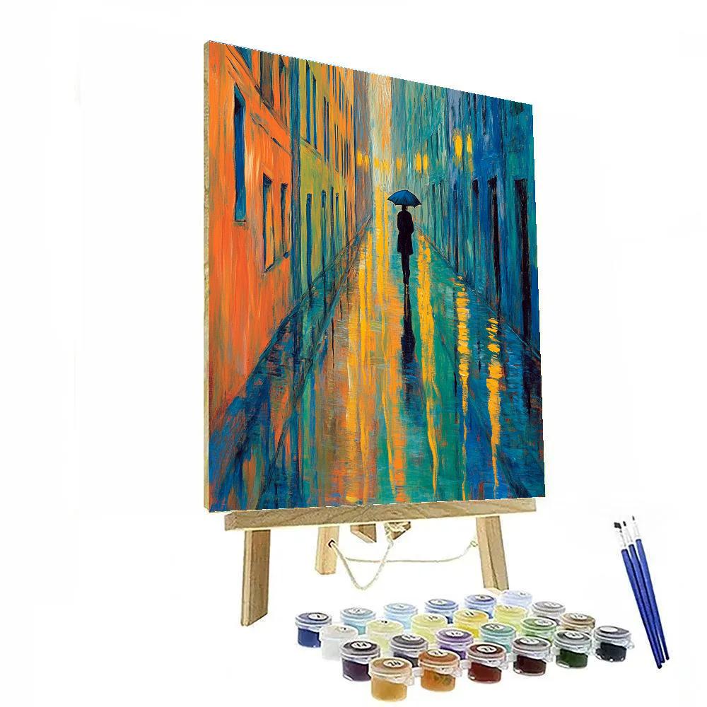 Edvard Munch Inspired Rain Street Loneliness Painting by numbers kit