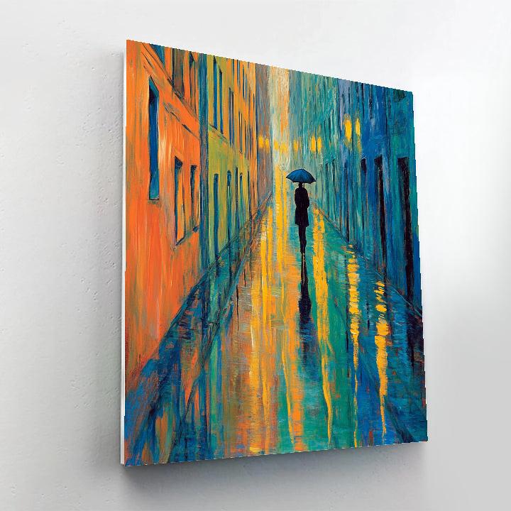 Edvard Munch Inspired Rain Street Loneliness Painting by numbers kit