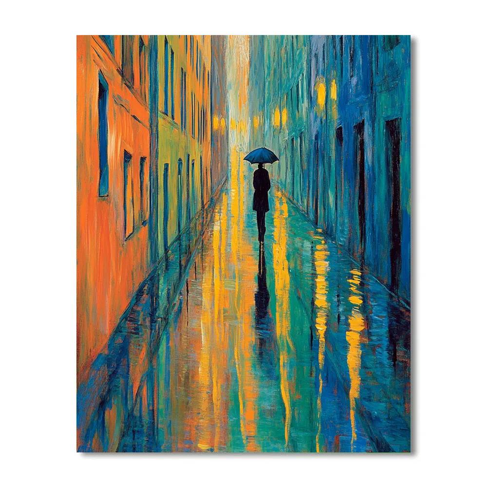 Edvard Munch Inspired Rain Street Loneliness Painting by numbers kit