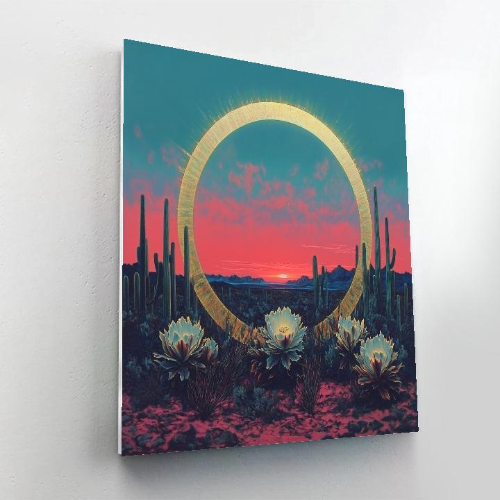 Frida Kahlo Inspired Heliacal Cactus Bloom paint by color