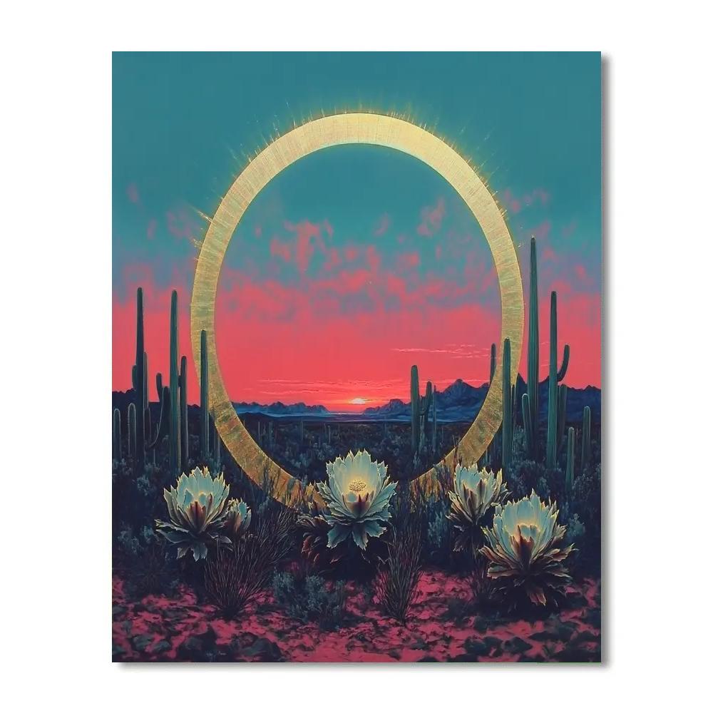 Frida Kahlo Inspired Heliacal Cactus Bloom paint by color