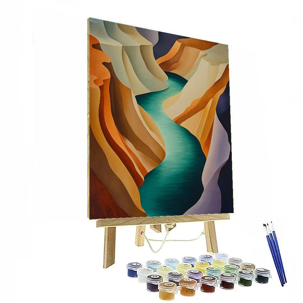 Georgia OKeeffe Inspired Canyon River Flow Numbered painting kits
