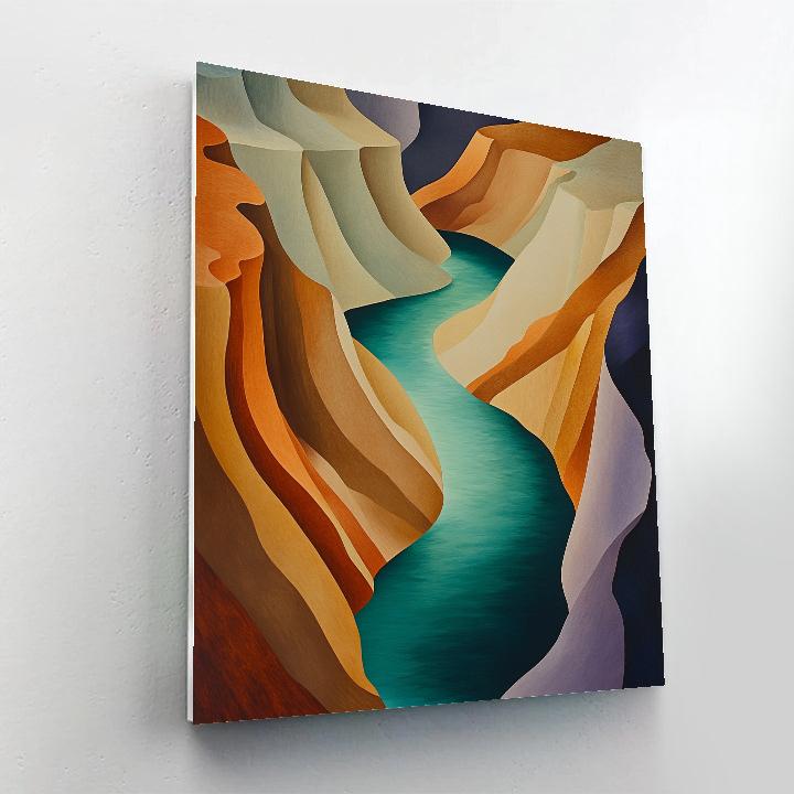 Georgia OKeeffe Inspired Canyon River Flow Numbered painting kits