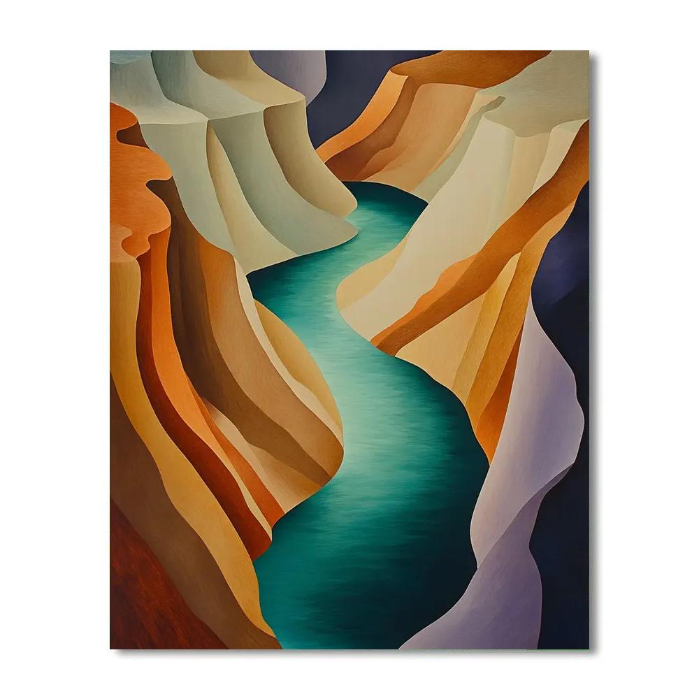 Georgia OKeeffe Inspired Canyon River Flow Numbered painting kits