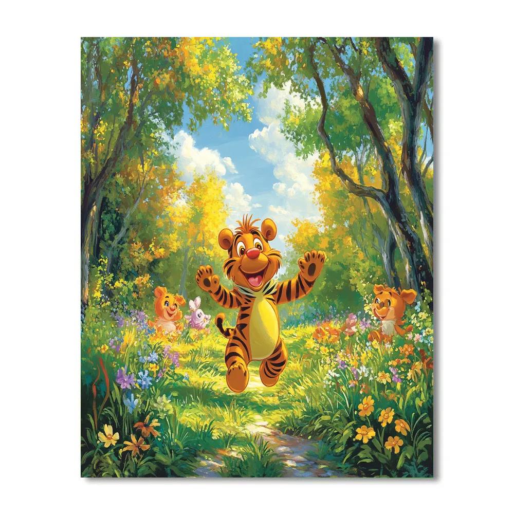 Tigger’s Forest Bounce Festival Disney Inspired Numbered painting kits