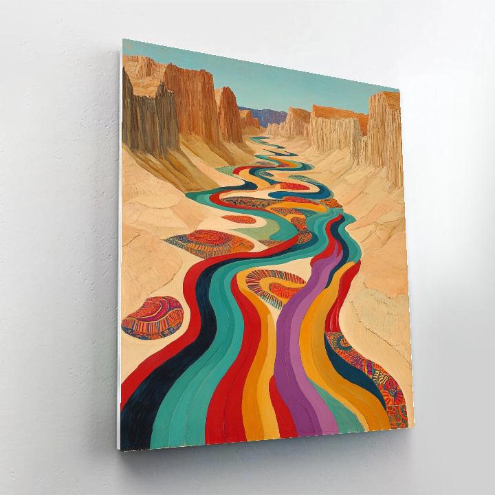 Frida Kahlo Inspired Canyon Of Painted Rivers painting number kit
