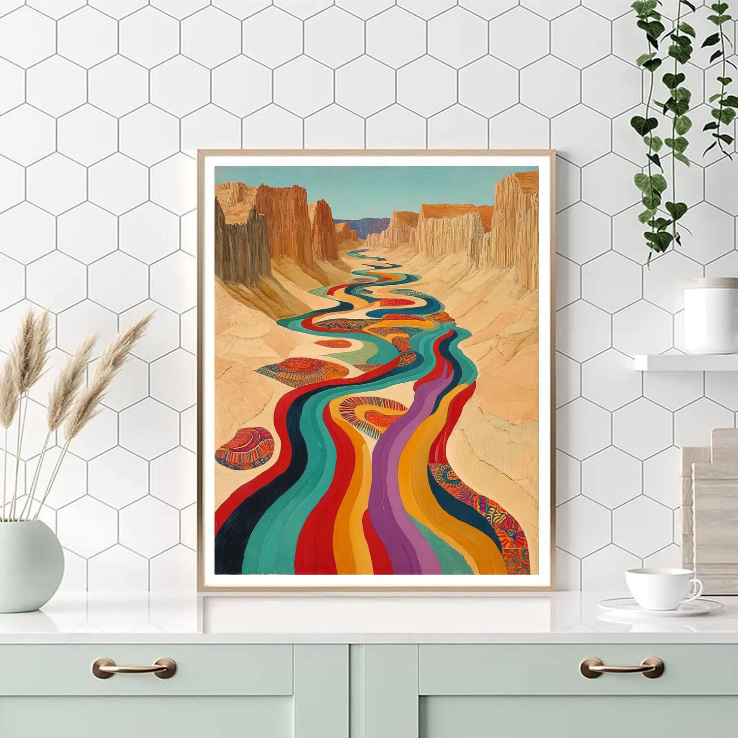 Frida Kahlo Inspired Canyon Of Painted Rivers painting number kit