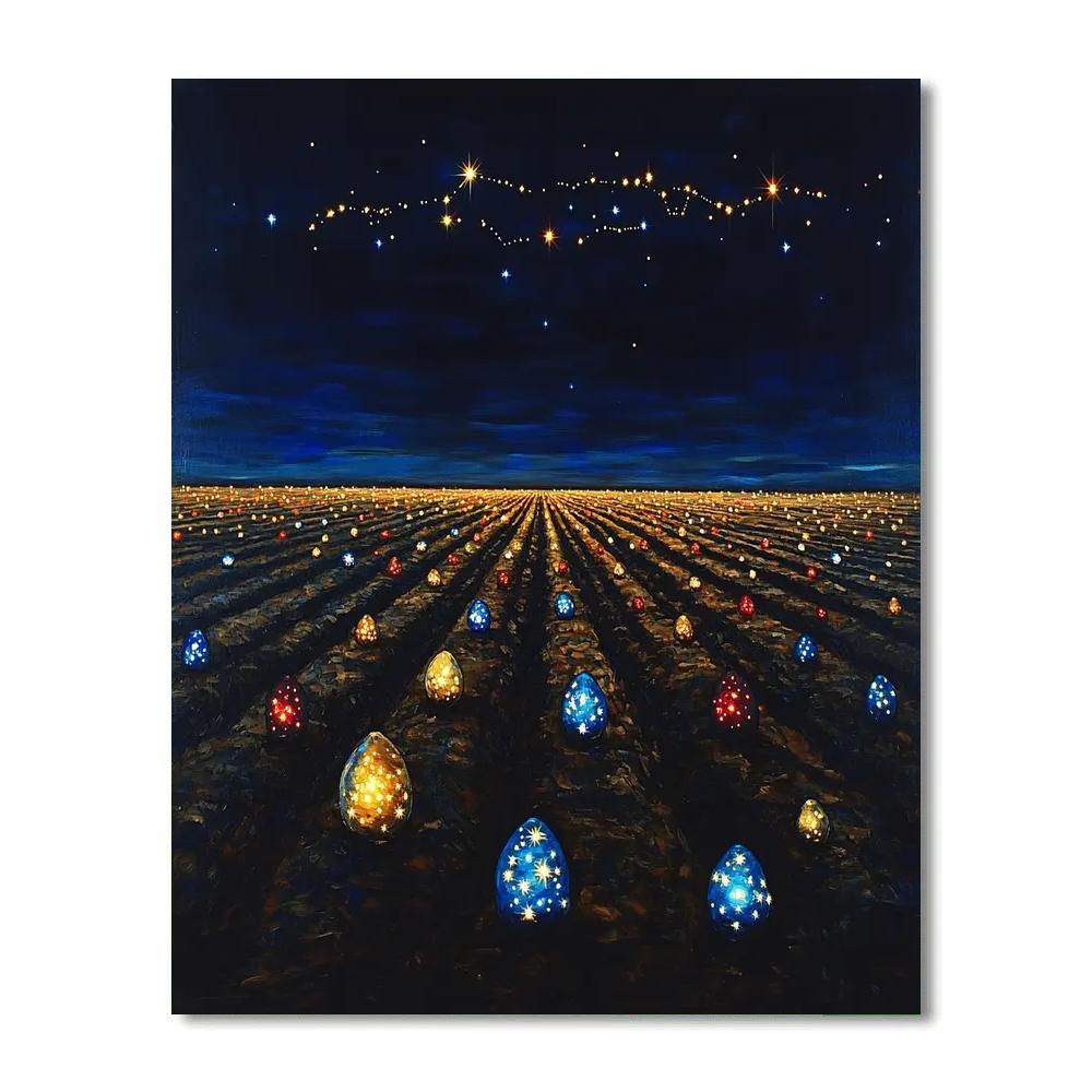 Frida Kahlo Inspired Orchard Of Celestial Seeds paint by color