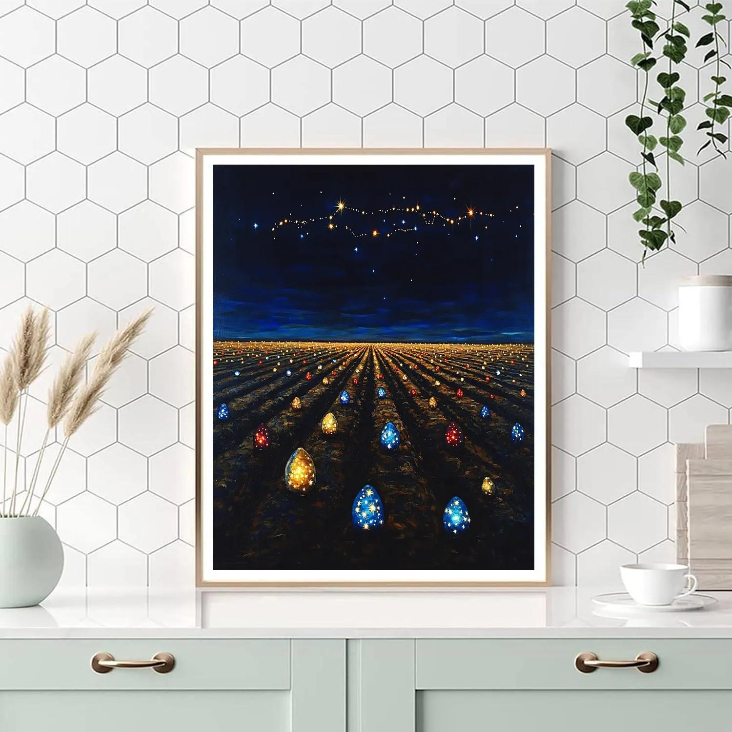 Frida Kahlo Inspired Orchard Of Celestial Seeds paint by color