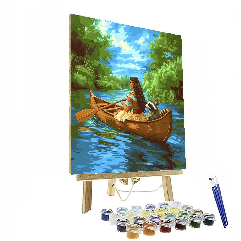 Pocahontas And Meeko’s River Journey Disney Inspired paint by numbers
