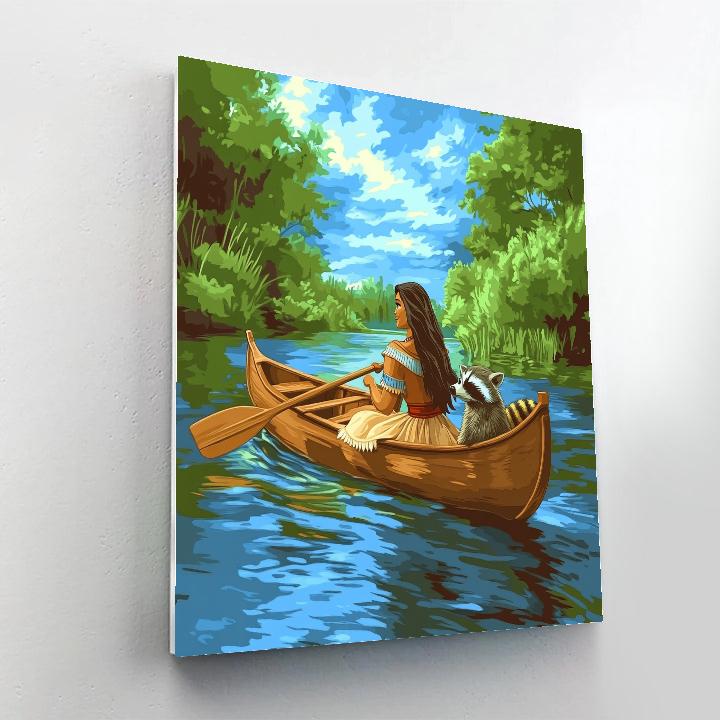 Pocahontas And Meeko’s River Journey Disney Inspired paint by numbers