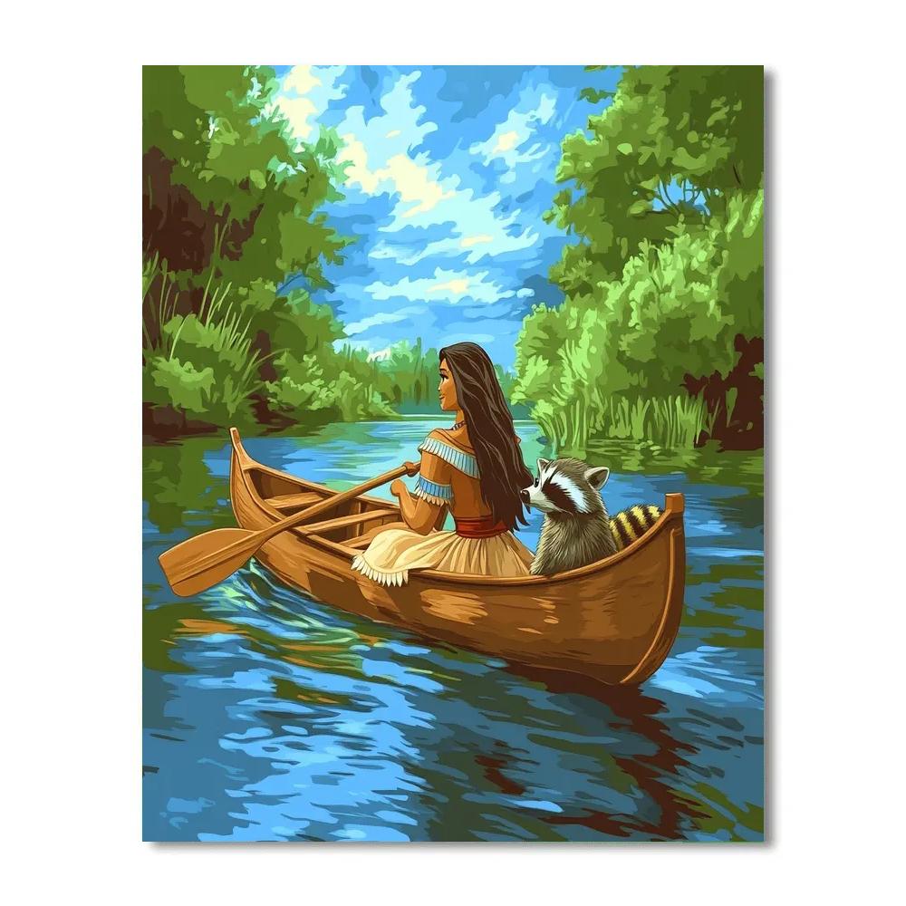 Pocahontas And Meeko’s River Journey Disney Inspired paint by numbers