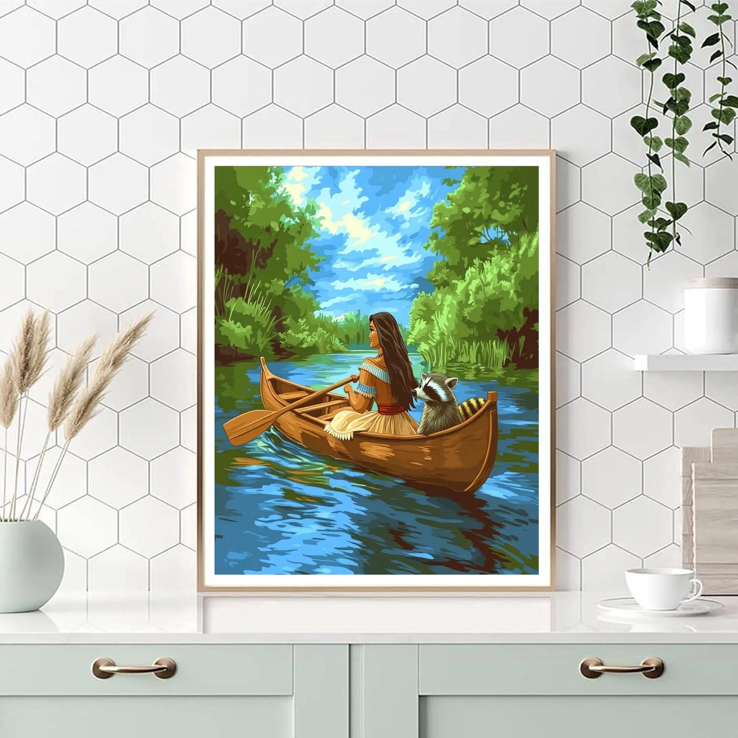 Pocahontas And Meeko’s River Journey Disney Inspired paint by numbers
