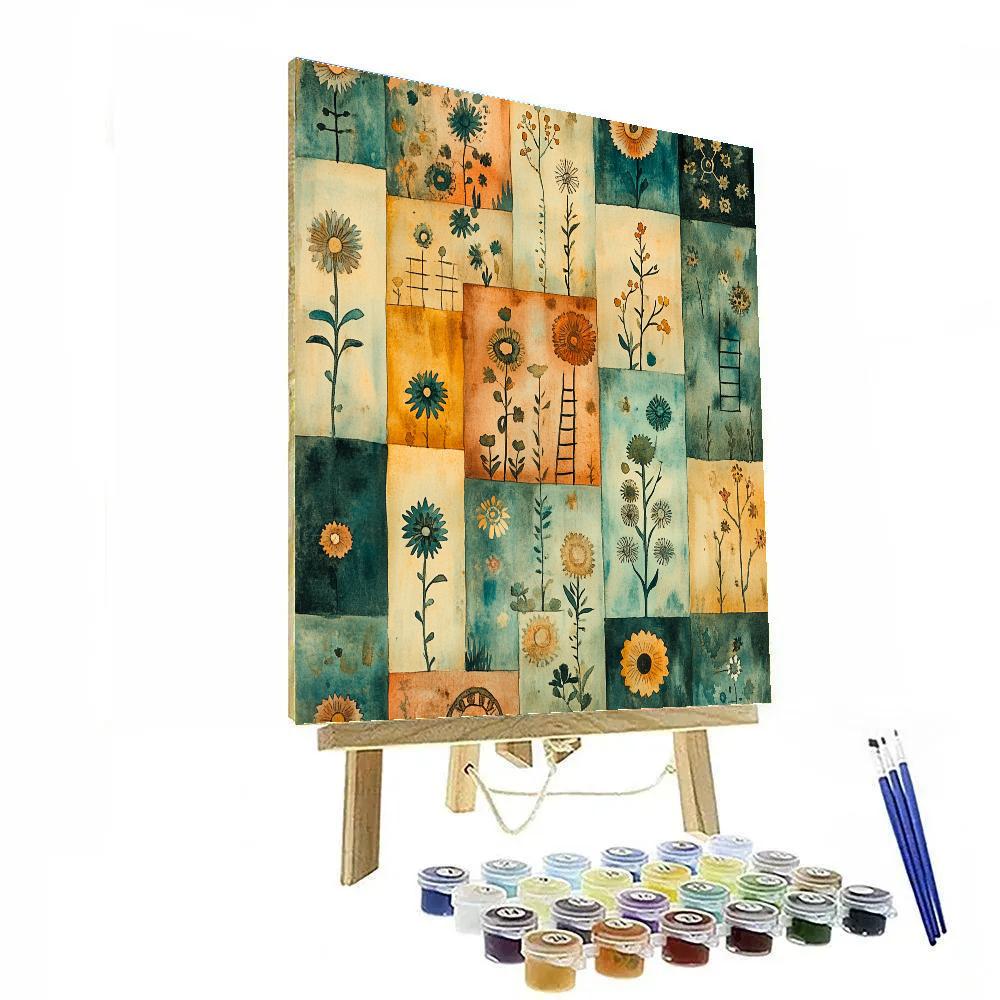 Paul Klee Inspired Mechanical Garden painting number kit