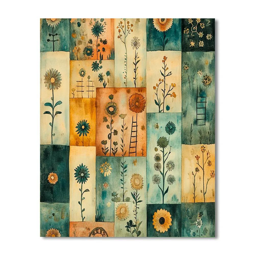 Paul Klee Inspired Mechanical Garden painting number kit