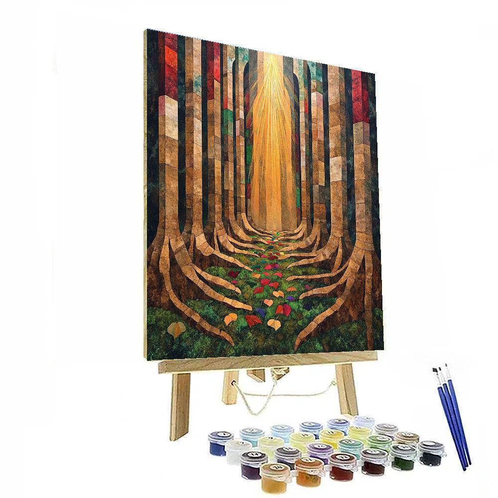 Frida Kahlo Inspired Rainforest Cathedral Of Roots paint by numbers