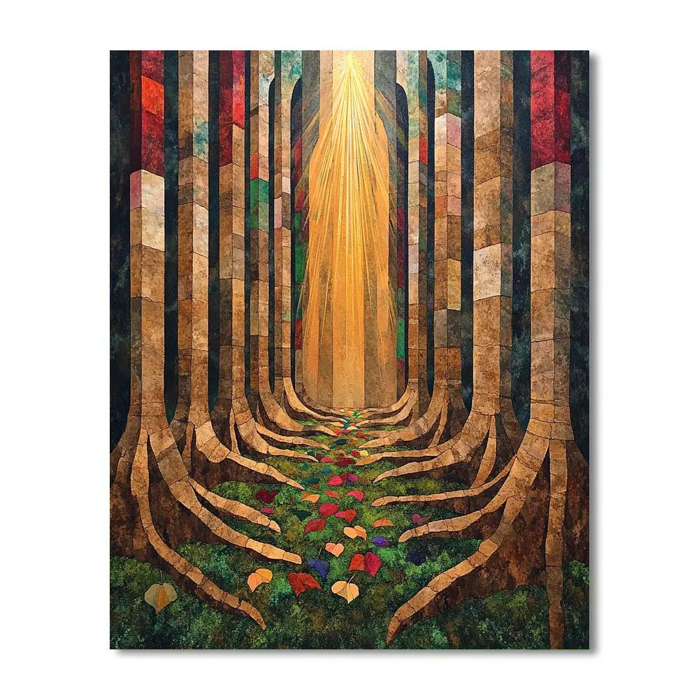 Frida Kahlo Inspired Rainforest Cathedral Of Roots paint by numbers