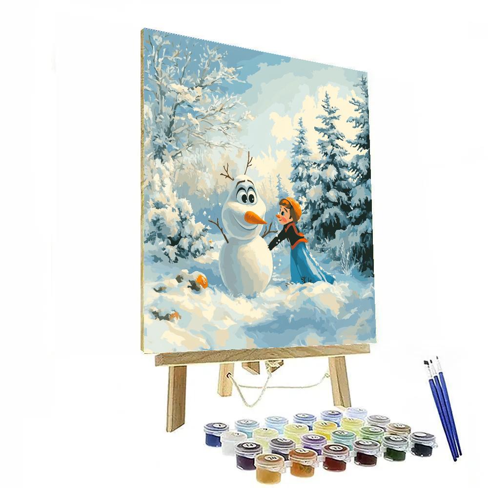 Olaf’s Winter Snowman Friends Disney Inspired paint by color