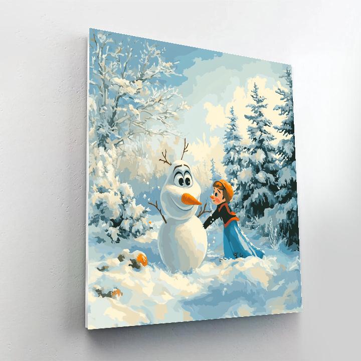 Olaf’s Winter Snowman Friends Disney Inspired paint by color