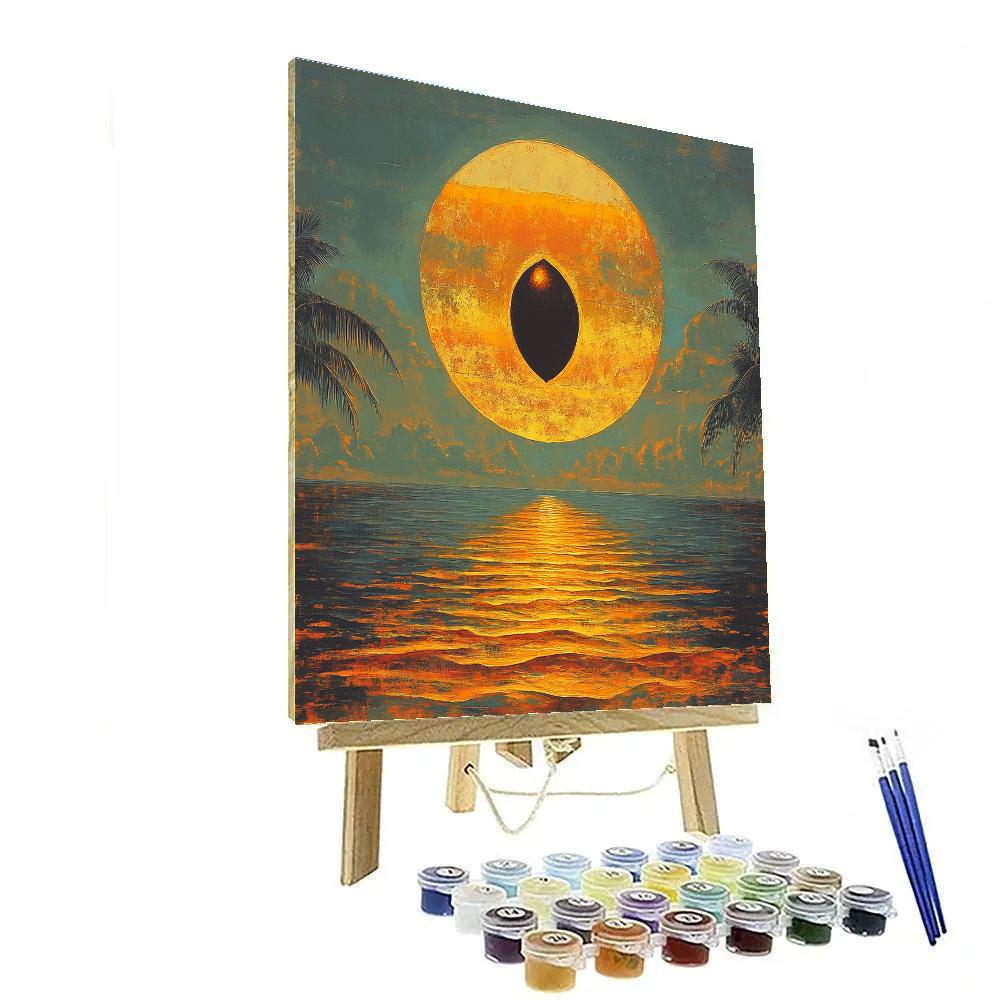 Frida Kahlo Inspired Sacred Mango Moonrise painting number kit