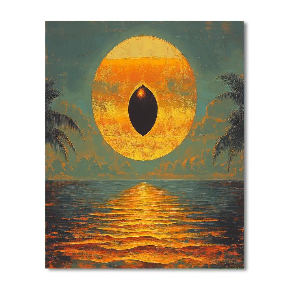 Frida Kahlo Inspired Sacred Mango Moonrise painting number kit