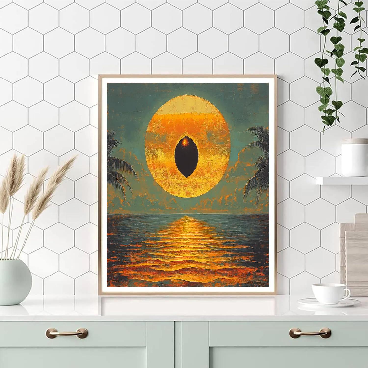 Frida Kahlo Inspired Sacred Mango Moonrise painting number kit