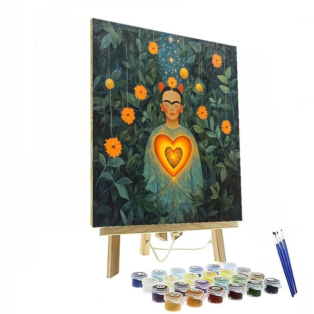 Frida Kahlo Inspired Cosmic Heart Garden Painting by numbers kit